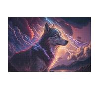 Jigsaw Puzzle75x50cm/1000pcs Thundering Wolf Fantasy Artwork -1 Adult Jigsaw Puzzle Toy Wall Decor Presents for Women Unique Gifts for Birthday And Christmas 75x50cm/1000pcs