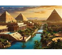 Jigsaw Puzzles 100 piece,Puzzles for Adults,Challenging Educational Family Activity Games Home Decoration Puzzle Egyptian Pyramids Scenery 15.6 x 11 inch