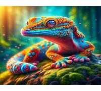 Jigsaw Puzzles 100 piece,Puzzles for Adults,Challenging Educational Family Activity Games Home Decoration Puzzle Lizard Animals 15.6 x 11 inch