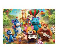 Jigsaw Puzzles 100 Pieces for Kids jigsaw puzzles for Kids 100 Piece Puzzle Educational Learning Toys for 6 7 8 9 girls and boys- Forest Animals recital