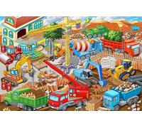Jigsaw Puzzles 100 Pieces for Kids jigsaw puzzles for Kids 100 Piece Puzzle Educational Learning Toys for 6 7 8 9 girls and boys-Engineering Vehicle