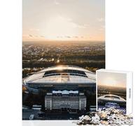 Jigsaw Puzzles 1000 Aerial Rb Leipzig Stadium Jigsaw for Teenagers Staycation Kill Time Challenging To Complete Stress Reduction Gifts (38x26cm)
