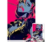 Jigsaw Puzzles 1000 Anime Girl with Chain Jigsaw for Teenagers Staycation Kill Time Challenging To Complete Stress Reduction Gifts (38x26cm)