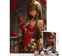 Jigsaw Puzzles 1000 Anime Warrior Woman Gaming Jigsaw Puzzles for Adults Difficult Challenge Help The Brain Exercise Christmas Birthday Gifts (50x75cm)