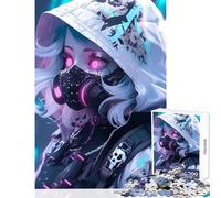 Jigsaw Puzzles 1000 Anime Zombie Girl Jigsaw Puzzles for Adults Difficult Challenge Help The Brain Exercise Christmas Birthday Gifts (38x26cm)