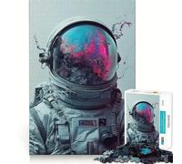 Jigsaw Puzzles 1000 Astronaut Galaxy Reflection Accurate Joint Fun Cognitive Fun Play Slow Time Fun Birthday Art Play (50x75cm)
