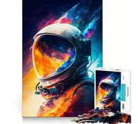 Jigsaw Puzzles 1000 Astronaut Reflections Accurate Joint Fun Cognitive Fun Play Slow Time Fun Birthday Art Play (50x75cm)