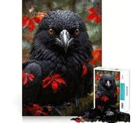 Jigsaw Puzzles 1000 Autumn Raven Accurate Joint Fun Cognitive Fun Play Slow Time Fun Birthday Art Play (38x52cm)
