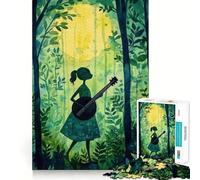 Jigsaw Puzzles 1000 Banjo Rhythms Tight Fit Piece Cognitive Play Gift Cozy Fun Time Xmas Scene Art (38x26cm)