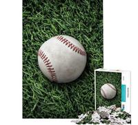 Jigsaw Puzzles 1000 Baseball on Green Grass Jigsaw Puzzles for Adults Difficult Challenge Help The Brain Exercise Christmas Birthday Gifts (Size 50x75cm)