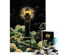 Jigsaw Puzzles 1000 Beacon of Eternity︰ Guiding Light in The Storm Fun Activities at Home Tough Challenge Impossible Game for And from 14 Years And over (50x75cm)