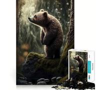Jigsaw Puzzles 1000 Bear Precious Tight Fit Piece Cognitive Play Gift Cozy Fun Time Xmas Scene Art (38x26cm)