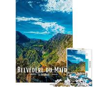 Jigsaw Puzzles 1000 Belvedere Du Maido, La Reunion Landscape Jigsaw Puzzles for Adults Difficult Challenge Help The Brain Exercise Christmas Birthday Gifts (Size 50x75cm)