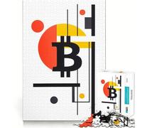 Jigsaw Puzzles 1000 Bitcoin Crypto Blockchain Tight Fit Piece Cognitive Play Gift Cozy Fun Time Xmas Scene Art (38x52cm)