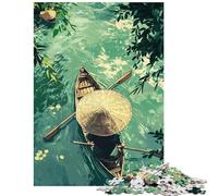 Jigsaw Puzzles 1000 Canoe on Tranquil Waters Jigsaw Puzzles for Adults Difficult Challenge Help The Brain Exercise Christmas Birthday Gifts (75x50cm/1000pcs)