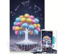 Jigsaw Puzzles 1000 Celestial Tree with Constellations Accurate Cut Art Mental Skill Game Easy Play Game Xmas Art Gift (50x75cm)