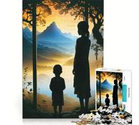 Jigsaw Puzzles 1000 Child Mothers, DIY Toys, Family Activities, with Fully Interlocking Randomly Shaped Pieces 38x52cm