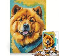 Jigsaw Puzzles 1000 Chow Chow, DIY Toys, Family Activities, with Fully Interlocking Randomly Shaped Pieces 50x75cm