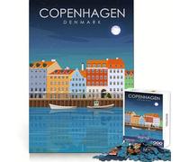 Jigsaw Puzzles 1000 Copenhagen Denmark Art Smooth Joint Fun Brain Teaser Gift Easy Time Play Birthday Mind Gift (38x26cm)