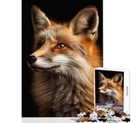 Jigsaw Puzzles 1000 Cute Fox Posing Adult Jigsaw Puzzles Difficult Challenge Challenging To Complete Unique Challenge Game (38x52cm)