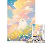 Jigsaw Puzzles 1000 Cute Ghost Sky Jigsaw Puzzles for Adults Difficult Challenge Help The Brain Exercise Christmas Birthday Gifts (50x75cm)