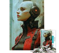 Jigsaw Puzzles 1000 Cyberpunk Female Portrait Help The Brain Exercise Family Activities Practical Game for 14+ Puzzle Game Offered (38x26cm)