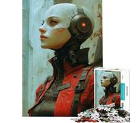Jigsaw Puzzles 1000 Cyberpunk Female Portrait Help The Brain Exercise Family Activities Practical Game for 14+ Puzzle Game Offered (50x75cm)