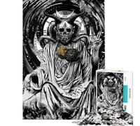 Jigsaw Puzzles 1000 Dark Occult Satan Jigsaw for Teenagers Staycation Kill Time Challenging To Complete Stress Reduction Gifts (Size 38x26cm)
