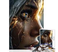 Jigsaw Puzzles 1000 Divine Angelic Woman Jigsaw Puzzles for Adults Difficult Challenge Help The Brain Exercise Christmas Birthday Gifts (50x75cm)