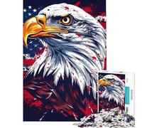 Jigsaw Puzzles 1000 Eagle American Flag Puzzles for Adults Anti-Stress Toys But Fun And Humorous Deal As Gifts for The Whole Family (Size 75x50cm)
