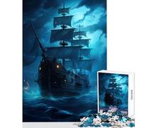 Jigsaw Puzzles 1000 Fantasy Pirate Ship Jigsaw Puzzles for Adults Difficult Challenge Help The Brain Exercise Christmas Birthday Gifts (50x75cm)