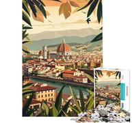 Jigsaw Puzzles 1000 Florence Italy Scenery Cityscape Help The Brain Exercise Family Activities Practical Game for 14+ Puzzle Game Offered (38x52cm)