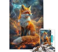 Jigsaw Puzzles 1000 Fox of The Cosmos Jigsaw for Teenagers Staycation Kill Time Challenging To Complete Stress Reduction Gifts (Size 38x52cm)