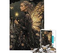 Jigsaw Puzzles 1000 Golden Fairy in A Forest Jigsaw Puzzles for Adults Difficult Challenge Help The Brain Exercise Christmas Birthday Gifts (Size 50x75cm)