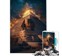 Jigsaw Puzzles 1000 Great Sphinx And Pyramid Fun Activities at Home Tough Challenge Impossible Game for And from 14 Years And over (38x26cm)