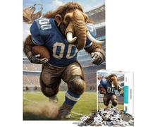 Jigsaw Puzzles 1000 Gridiron Mammoth Football Fun Activities at Home Tough Challenge Impossible Game for And from 14 Years And over (38x52cm)