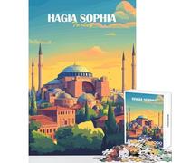 Jigsaw Puzzles 1000 Hagia Sophia Istanbul Jigsaw Puzzles for Adults Difficult Challenge Help The Brain Exercise Christmas Birthday Gifts (50x75cm)