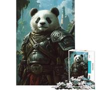 Jigsaw Puzzles 1000 Heroic Panda Samurai Help The Brain Exercise Family Activities Practical Game for 14+ Puzzle Game Offered (38x26cm)