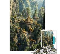 Jigsaw Puzzles 1000 Hidden Mountain Sanctuary Jigsaw Puzzles for Adults Difficult Challenge Help The Brain Exercise Christmas Birthday Gifts (Size 50x75cm)