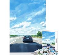 Jigsaw Puzzles 1000 Highway Drive Jigsaw Puzzles for Adults Difficult Challenge Help The Brain Exercise Christmas Birthday Gifts (50x75cm)