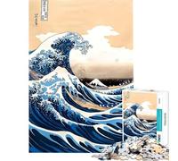 Jigsaw Puzzles 1000 Hokusai Great Wave Fun Activities at Home Tough Challenge Impossible Game for And from 14 Years And over (38x52cm)