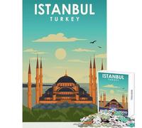 Jigsaw Puzzles 1000 Istanbul Turkey Travel Art Adult Jigsaw Puzzles Difficult Challenge Challenging To Complete Unique Challenge Game (50x75cm)