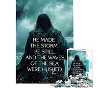Jigsaw Puzzles 1000 Jesus Calms The Storm Help The Brain Exercise Family Activities Practical Game for 14+ Puzzle Game Offered (38x26cm)