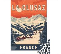 jigsaw puzzles 1000 La Clusaz in France | Difficult Challenge Family Activities gifts for friends and family 38x52cm