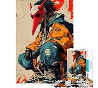 Jigsaw Puzzles 1000 Masked Figure in Urban Setting Help The Brain Exercise Family Activities Practical Game for 14+ Puzzle Game Offered (38x52cm)