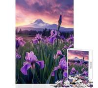 Jigsaw Puzzles 1000 Mountain Flower Jigsaw Puzzles for Adults Difficult Challenge Help The Brain Exercise Christmas Birthday Gifts (38x26cm)