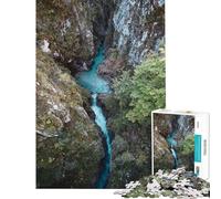 Jigsaw Puzzles 1000 Mountain River Gorge Jigsaw for Teenagers Staycation Kill Time Challenging To Complete Stress Reduction Gifts (Size 38x26cm)