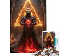 Jigsaw Puzzles 1000 Mystic Figure with Orb And Triangle Help The Brain Exercise Family Activities Practical Game for 14+ Puzzle Game Offered (38x26cm)