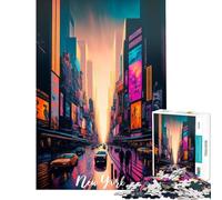 Jigsaw Puzzles 1000 New York Times Square Help The Brain Exercise Family Activities Practical Game for 14+ Puzzle Game Offered (38x52cm)