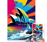 Jigsaw Puzzles 1000 Opera Sydney Colors PopArt Jigsaw for Teenagers Staycation Kill Time Challenging To Complete Stress Reduction Gifts (38x26cm)